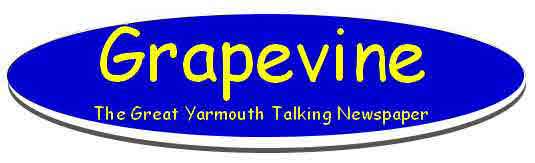 Grapevine.The logo of The Great Yarmouth Talking Newspaper