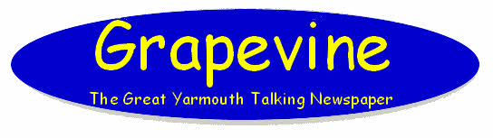 Grapevine.The logo of The Great Yarmouth Talking Newspaper